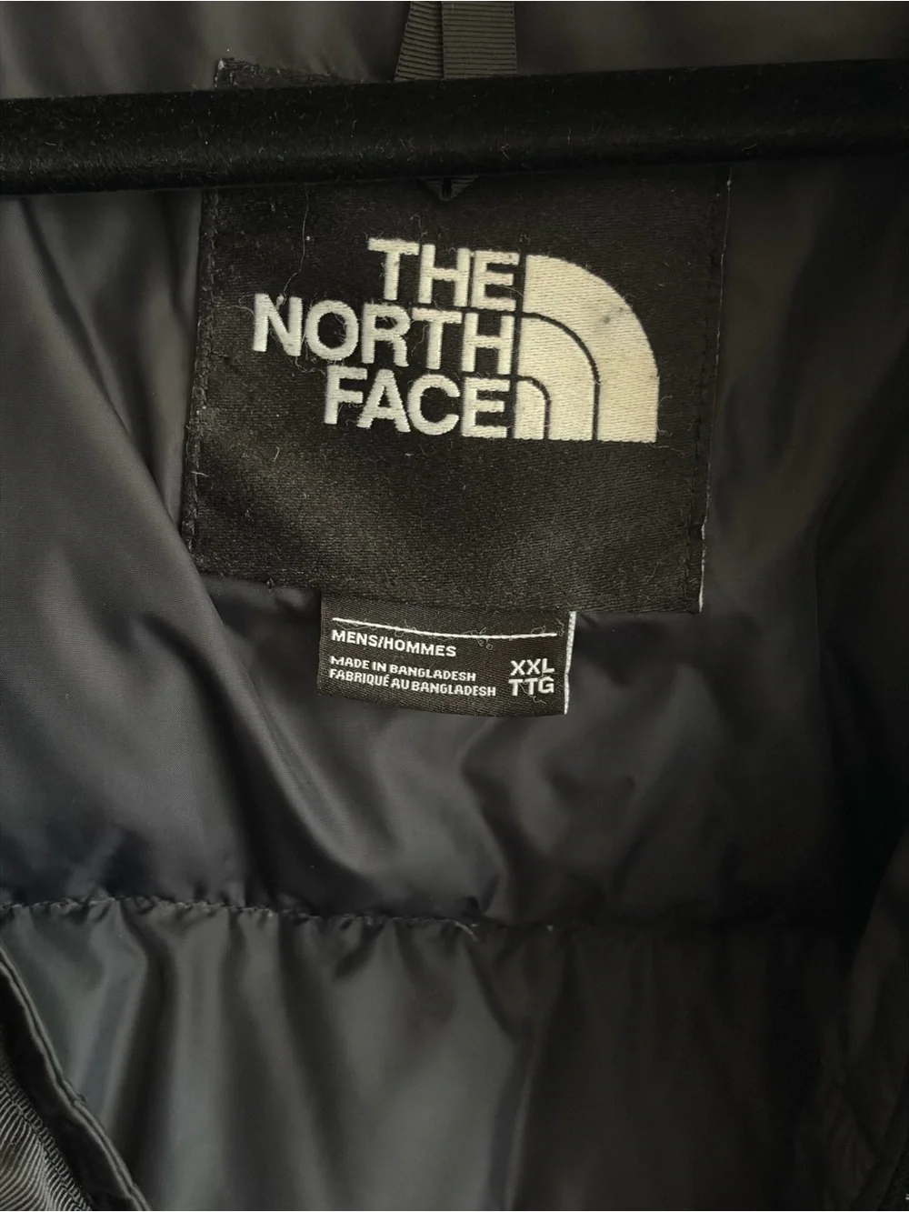 The North Face Black Men's Puffer Jacket with High Collar